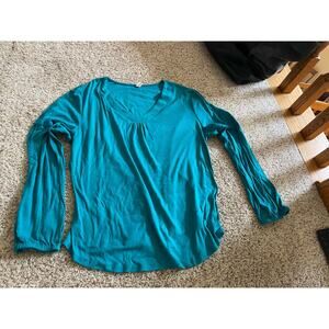 Womens 2xl blue long sleeve top